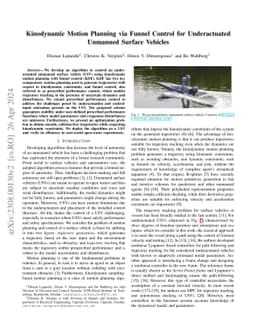 Kinodynamic Motion Planning via Funnel Control for Underactuated
  Unmanned Surface Vehicles