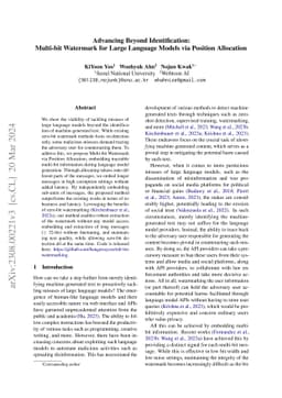 Advancing Beyond Identification: Multi-bit Watermark for Large Language
  Models