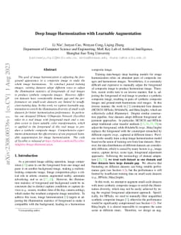 Deep Image Harmonization with Learnable Augmentation