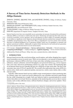 A Survey of Time Series Anomaly Detection Methods in the AIOps Domain