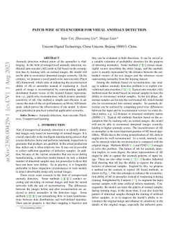 Patch-wise Auto-Encoder for Visual Anomaly Detection