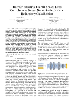 Transfer-Ensemble Learning based Deep Convolutional Neural Networks for
  Diabetic Retinopathy Classification
