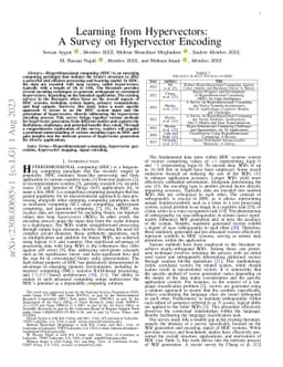 Learning from Hypervectors: A Survey on Hypervector Encoding