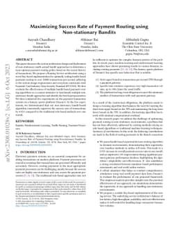 Maximizing Success Rate of Payment Routing using Non-stationary Bandits