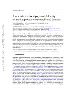 A new adaptive local polynomial density estimation procedure on
  complicated domains
