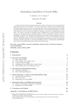 Embedding Capabilities of Neural ODEs