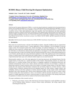 BCDDO: Binary Child Drawing Development Optimization