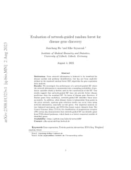 Evaluation of network-guided random forest for disease gene discovery