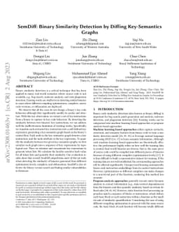 SemDiff: Binary Similarity Detection by Diffing Key-Semantics Graphs