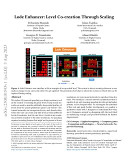 Lode Enhancer: Level Co-creation Through Scaling