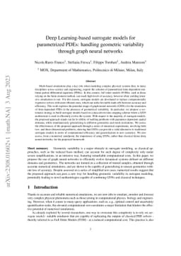 Deep Learning-based surrogate models for parametrized PDEs: handling
  geometric variability through graph neural networks
