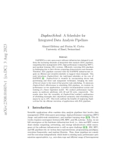 DaphneSched: A Scheduler for Integrated Data Analysis Pipelines