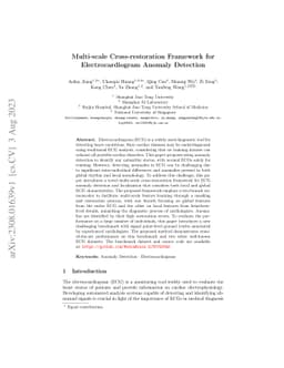 Multi-scale Cross-restoration Framework for Electrocardiogram Anomaly
  Detection