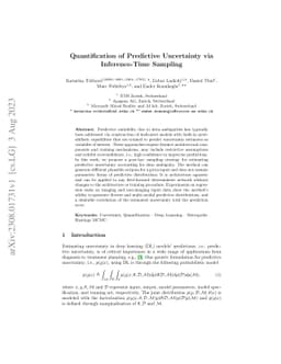 Quantification of Predictive Uncertainty via Inference-Time Sampling