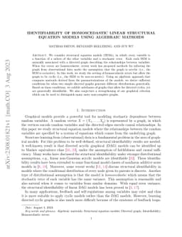 Identifiability of Homoscedastic Linear Structural Equation Models using
  Algebraic Matroids