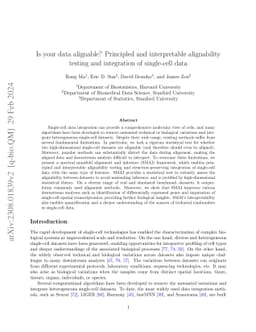 Is your data alignable? Principled and interpretable alignability
  testing and integration of single-cell data
