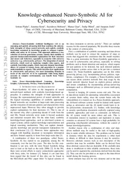 Knowledge-enhanced Neuro-Symbolic AI for Cybersecurity and Privacy