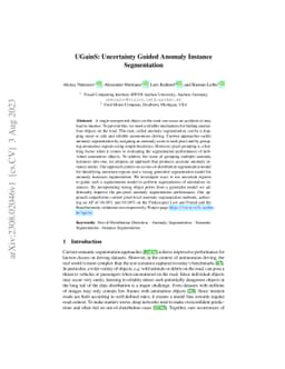 UGainS: Uncertainty Guided Anomaly Instance Segmentation