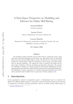 A State-Space Perspective on Modelling and Inference for Online Skill
  Rating