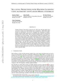 Sea level Projections with Machine Learning using Altimetry and Climate
  Model ensembles