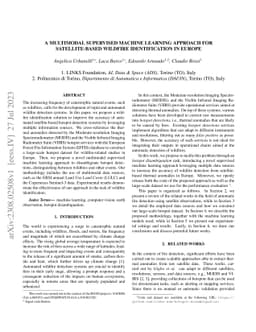 A Multimodal Supervised Machine Learning Approach for Satellite-based
  Wildfire Identification in Europe