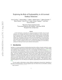 Exploring the Role of Explainability in AI-Assisted Embryo Selection