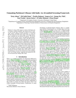 Unmasking Parkinson's Disease with Smile: An AI-enabled Screening
  Framework