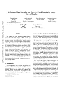AI-Enhanced Data Processing and Discovery Crowd Sourcing for Meteor
  Shower Mapping