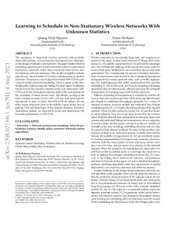 Learning to Schedule in Non-Stationary Wireless Networks With Unknown
  Statistics