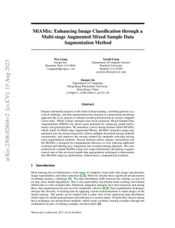 MiAMix: Enhancing Image Classification through a Multi-stage Augmented
  Mixed Sample Data Augmentation Method