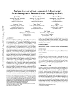 Replace Scoring with Arrangement: A Contextual Set-to-Arrangement
  Framework for Learning-to-Rank