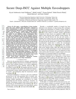 Secure Deep-JSCC Against Multiple Eavesdroppers
