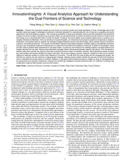 InnovationInsights: A Visual Analytics Approach for Understanding the
  Dual Frontiers of Science and Technology