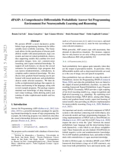 dPASP: A Comprehensive Differentiable Probabilistic Answer Set
  Programming Environment For Neurosymbolic Learning and Reasoning