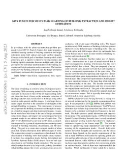 Data Fusion for Multi-Task Learning of Building Extraction and Height
  Estimation