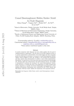 Causal Disentanglement Hidden Markov Model for Fault Diagnosis