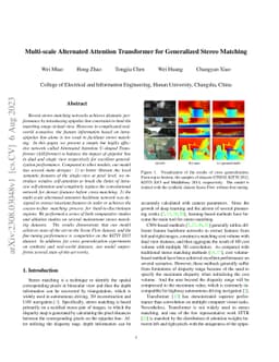 Multi-scale Alternated Attention Transformer for Generalized Stereo
  Matching