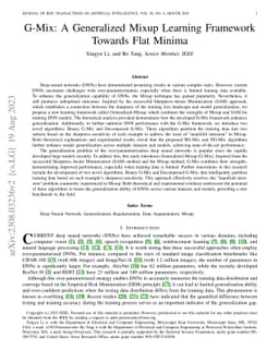 G-Mix: A Generalized Mixup Learning Framework Towards Flat Minima