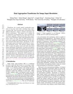 Dual Aggregation Transformer for Image Super-Resolution