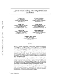 Applied metamodelling for ATM performance simulations