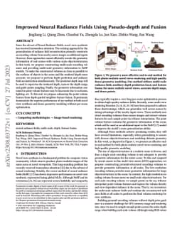 Improved Neural Radiance Fields Using Pseudo-depth and Fusion