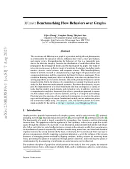 XFlow: Benchmarking Flow Behaviors over Graphs