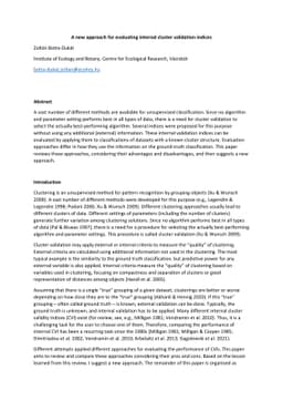 A new approach for evaluating internal cluster validation indices