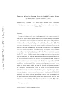 Domain Adaptive Person Search via GAN-based Scene Synthesis for
  Cross-scene Videos