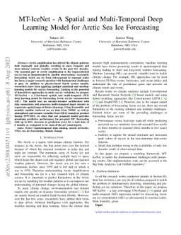 MT-IceNet -- A Spatial and Multi-Temporal Deep Learning Model for Arctic
  Sea Ice Forecasting