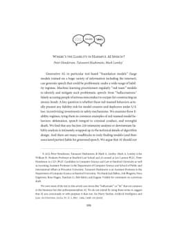 Where's the Liability in Harmful AI Speech?