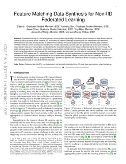 Feature Matching Data Synthesis for Non-IID Federated Learning