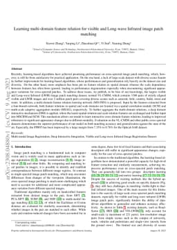 Learning multi-domain feature relation for visible and Long-wave
  Infrared image patch matching