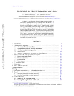 Heavy-tailed Bayesian nonparametric adaptation