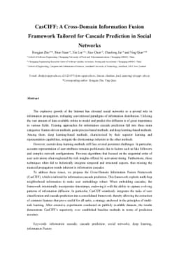 CasCIFF: A Cross-Domain Information Fusion Framework Tailored for
  Cascade Prediction in Social Networks
